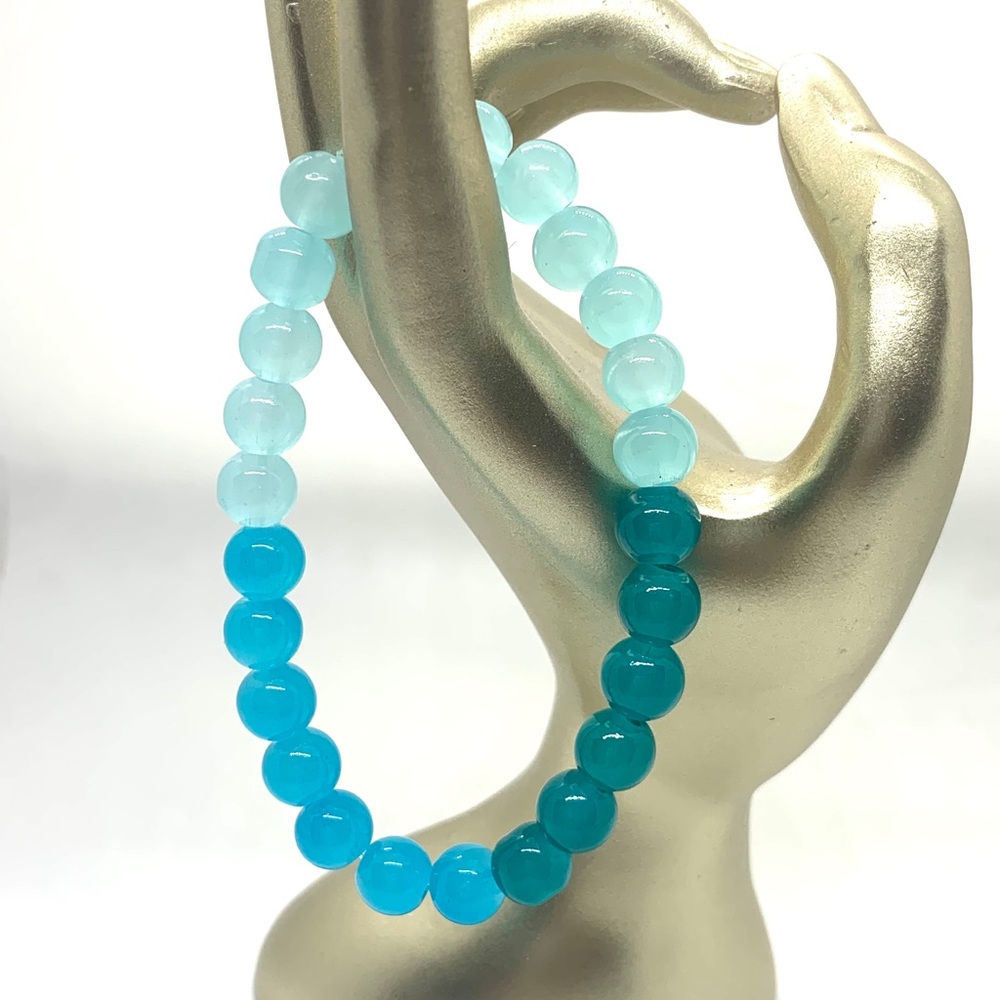[Blue Moon] Stretchy Elastic Glass Beaded Bracelet